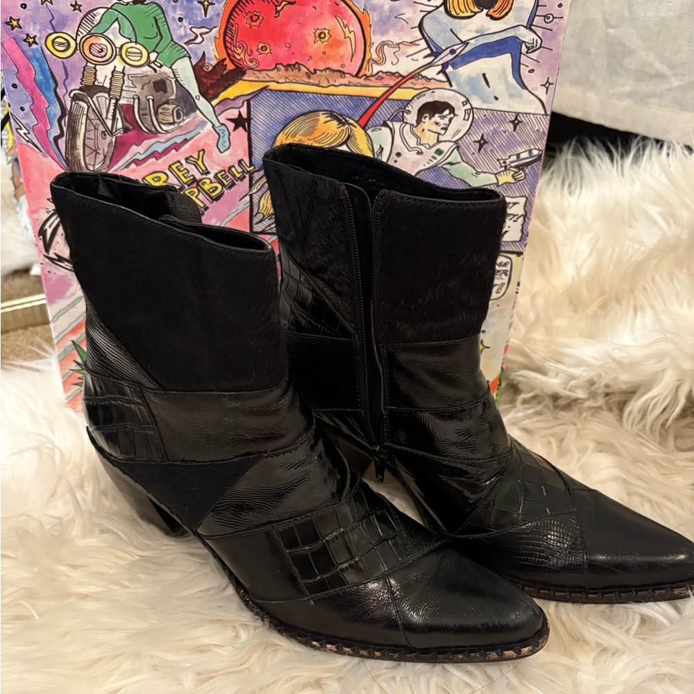 Jeffrey Campbell Black Ankle Boots
